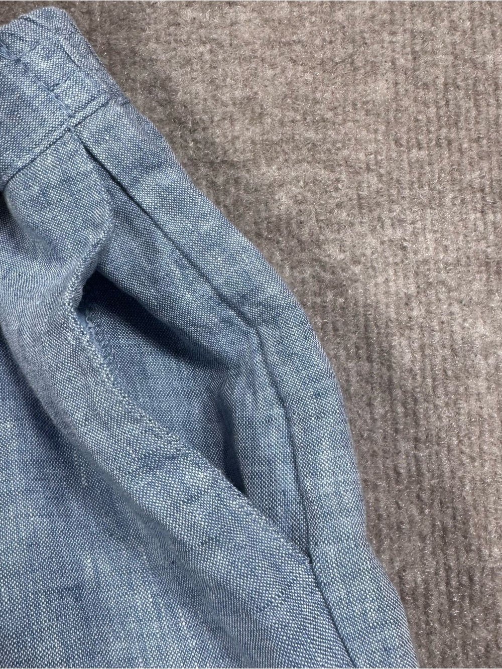 Boden 100% Linen Drawstring Pants Women's Size 12R Blue Straight Leg Flat Front - Picture 4 of 10